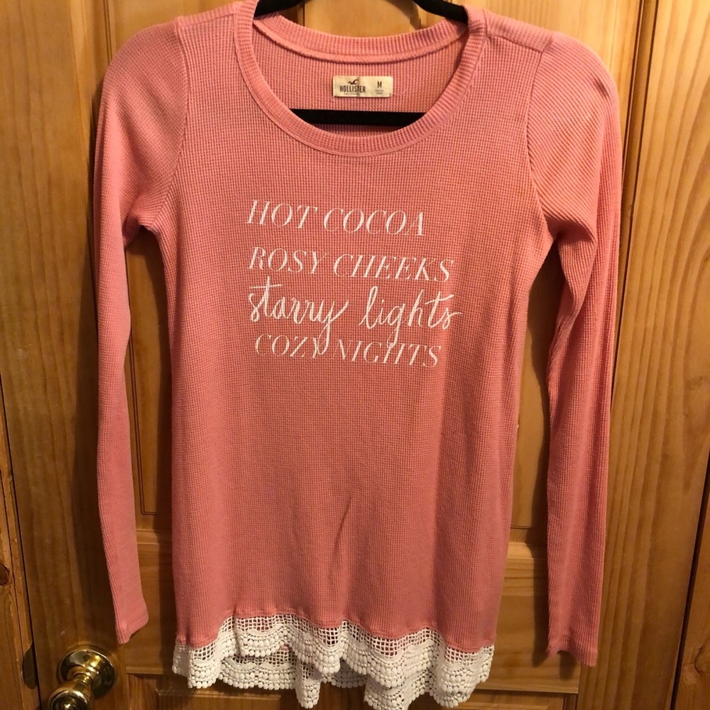 Hollister Long Sleeve Waffle Shirt